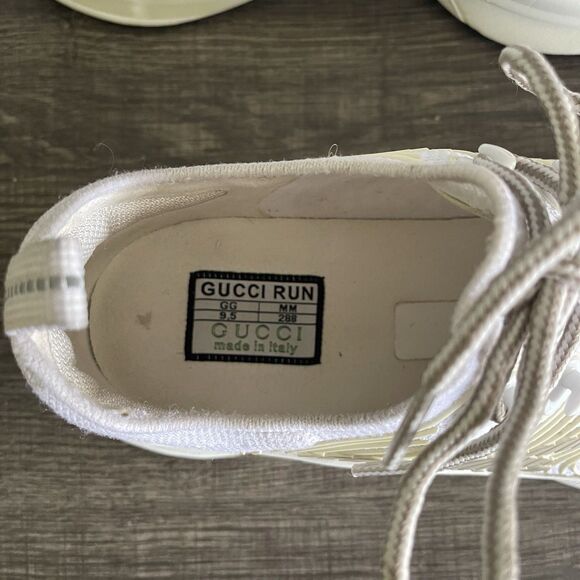 Gucci Run Men White Gray Black Sneakers Shoes 680893 Gucci Size 9.5 US 10 main image 7